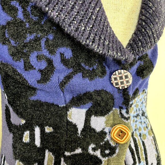 Aldo Martin's Women's Wool Knit Jacket Cardigan,‎ Button-Up Coat, Sz 10 (S-M) - Picture 6 of 12